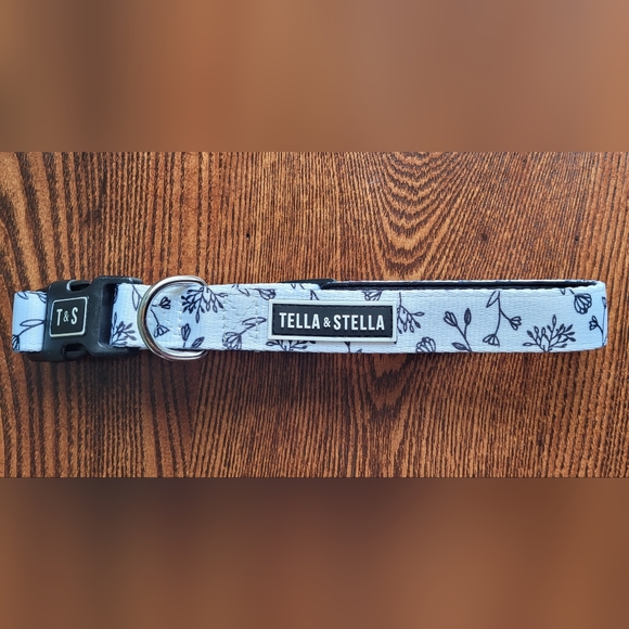 2 /$15 New Tella & Stella Designer Dog Collar Black Baccara Size Large - Picture 2 of 9